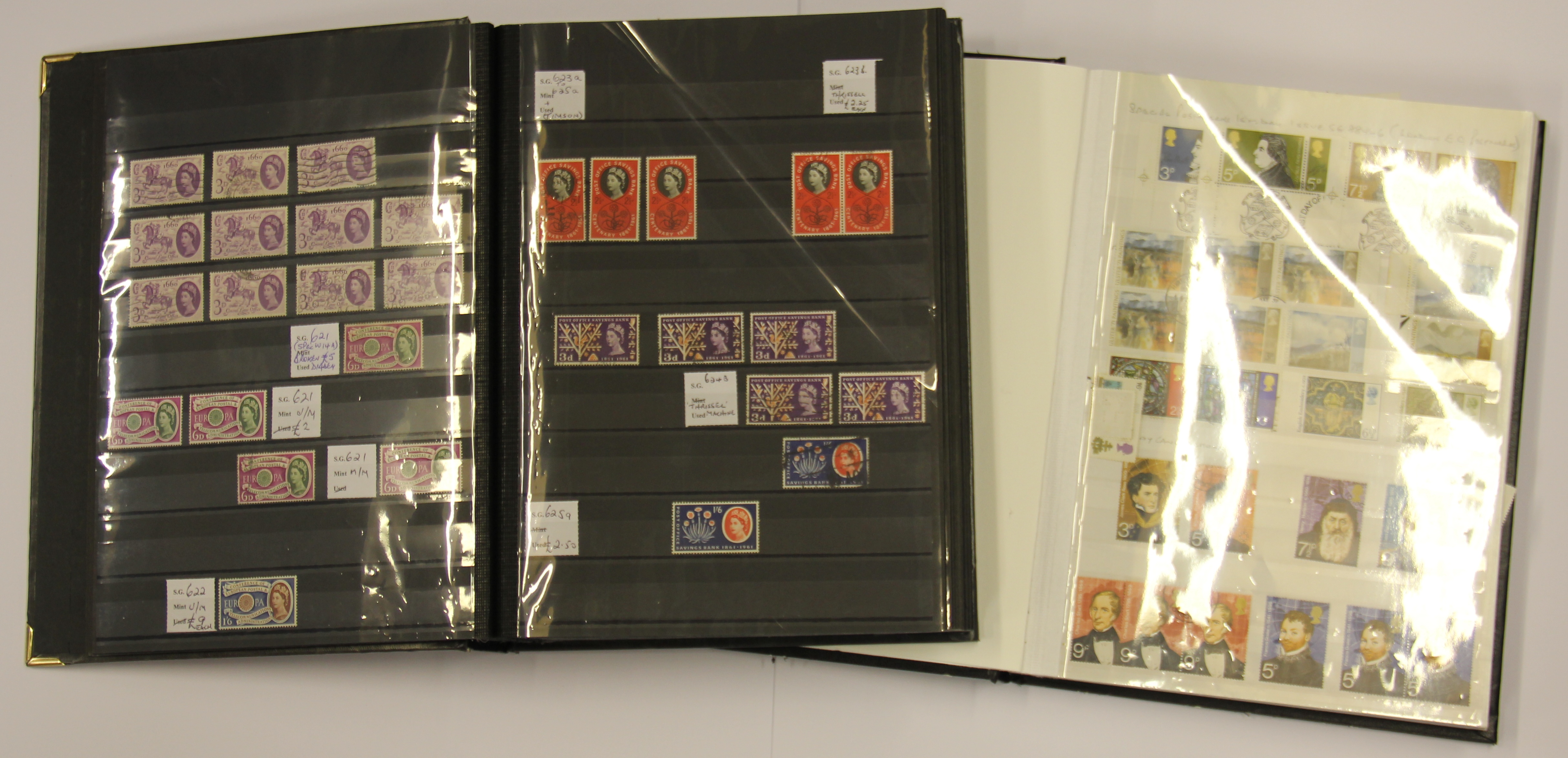 Two albums of Great Britain Decimal commemorative stamps.