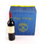 Twelve bottles of 1998 Lafite Barons De Rothschild, special reserve Bordeaux wine.