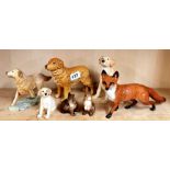 A collection of Beswick, Sylvac and other animal figures.