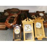 A box of mixed pocket watch movements, watch parts and cases, etc. Condition : sold as seen, none