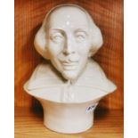 A Kevin Francis bust of William Shakespeare, H. 26cm.