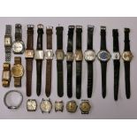 Twenty vintage men's watches. Condition : sold as seen, none are tested.