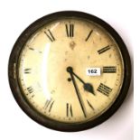 A Victorian Fusee wall clock, Dia. 37cm. Condition : not tested.