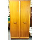 A 1970's G-Plan teak veneered wardrobe, 180 x 90 x 60cm.