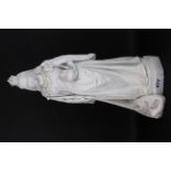 A parianware figure of Queen Victoria, H. 44cm. Condition - Good but top of sceptre missing.