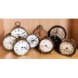 Nine vintage and antique alarm clocks. Condition : some ticking but untested.