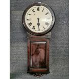 A William IV Fusee wall clock, H. 100cm.