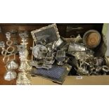 A large quantity of silver plate.