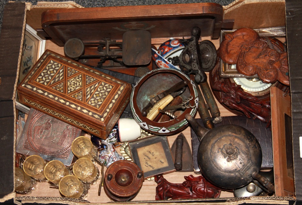 A box of mixed interesting Oriental and other items.