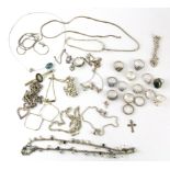 A quantity of mixed silver jewellery.
