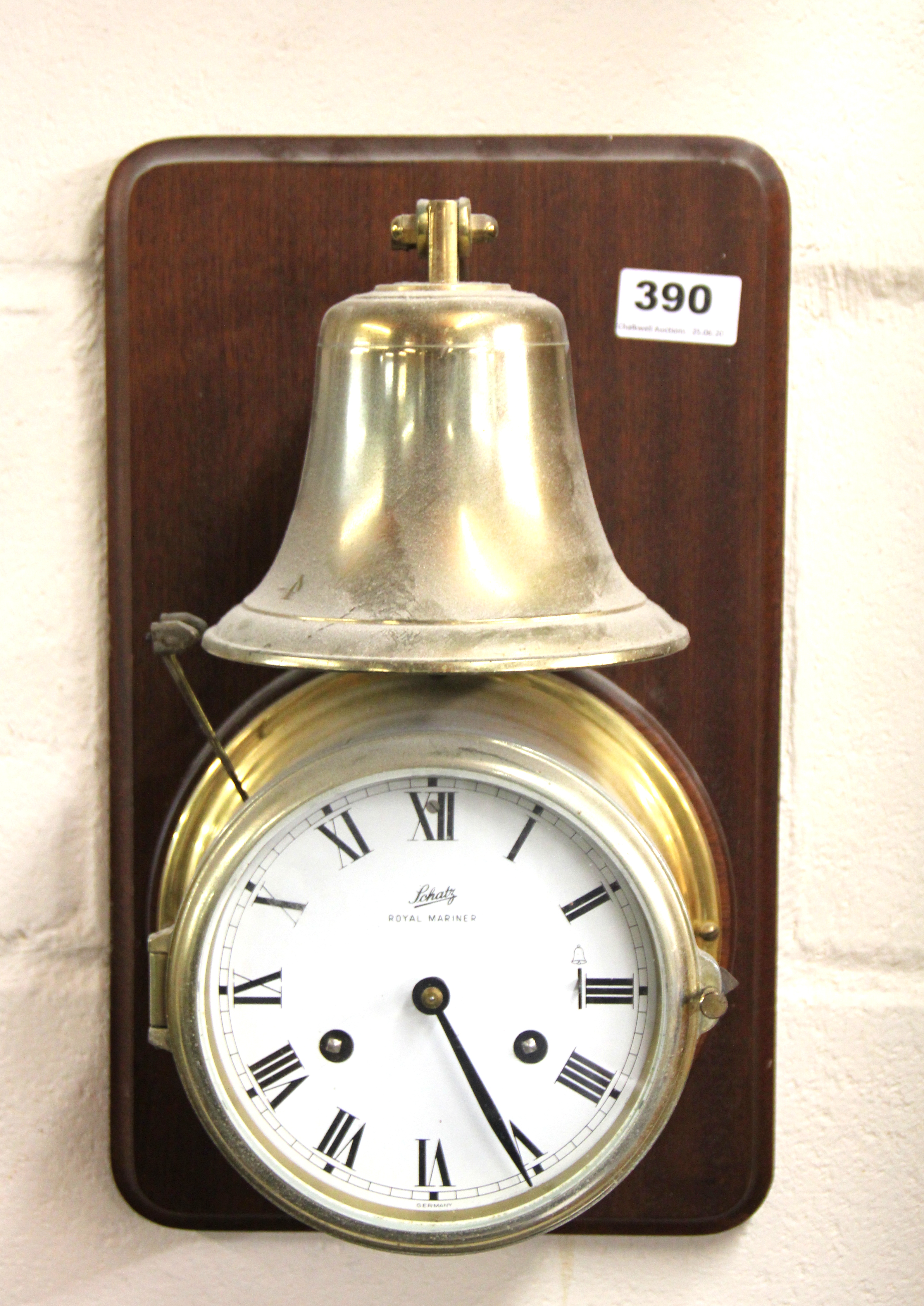 A Schatz Royal mariner wall clock, H. 36cm. Condition: working condition unknown.