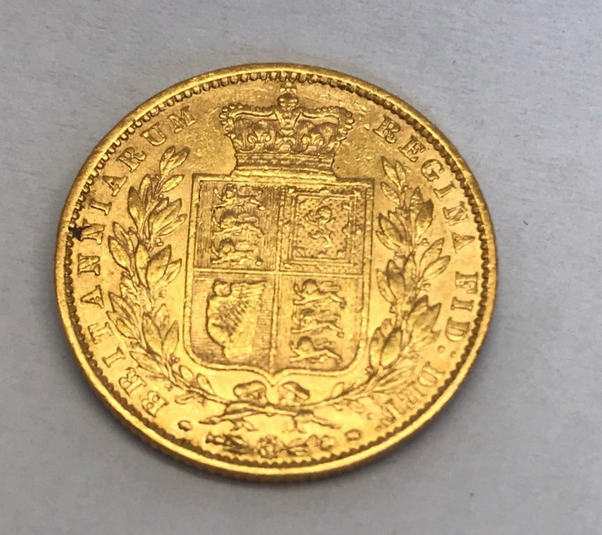 A c. 1863 Queen Victoria full sovereign. - Bild 2 aus 2