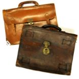 Two vintage attache cases.