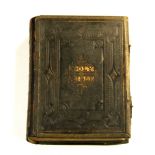 A large brass bound 19th century family bible.