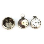 A hallmarked silver pair cased pocket watch together with a hallmarked silver pocket watch, London