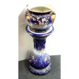 A large Victorian jardiniere on stand, H. 98cm. Condition: base A/F.