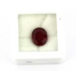 A natural unmounted oval cut 3.95ct ruby with MGL certificate.