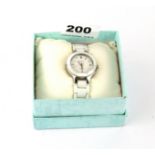 A ceramic lady's DKNY wrist watch. Condition : working order.