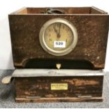 A British Time Recorder Company Ltd clocking in clock, size 36 x 32cm. Condition : untested.