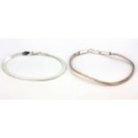 Two 925 silver bracelets.