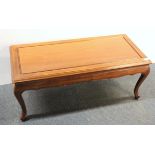 An Oriental hardwood coffee table, size 101 x 46 x 40cm.