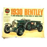 An unmade Airfix kit model of a 1930 Bentley, box size 53 x 38cm.