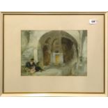 Sir Willaim Russel Flint (British 1880 - 1969) a framed lithogaph of young woman, frame size 54 x
