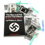 A quantity of loose photographs relating to the 1936 Berlin Olympics with a volume of The Rise and
