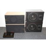 A pair of Technics Hi-Fi speakers and a pair of Gale Hi-Fi speakers.