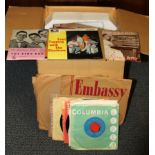 A quantity of 78 and 45RPM records.