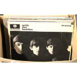 A quantity of Beatles LP records.