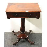 A mid 19th Century mahogany side table, size 58 x 41 x 74cm.
