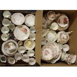 Two boxes of mixed china.