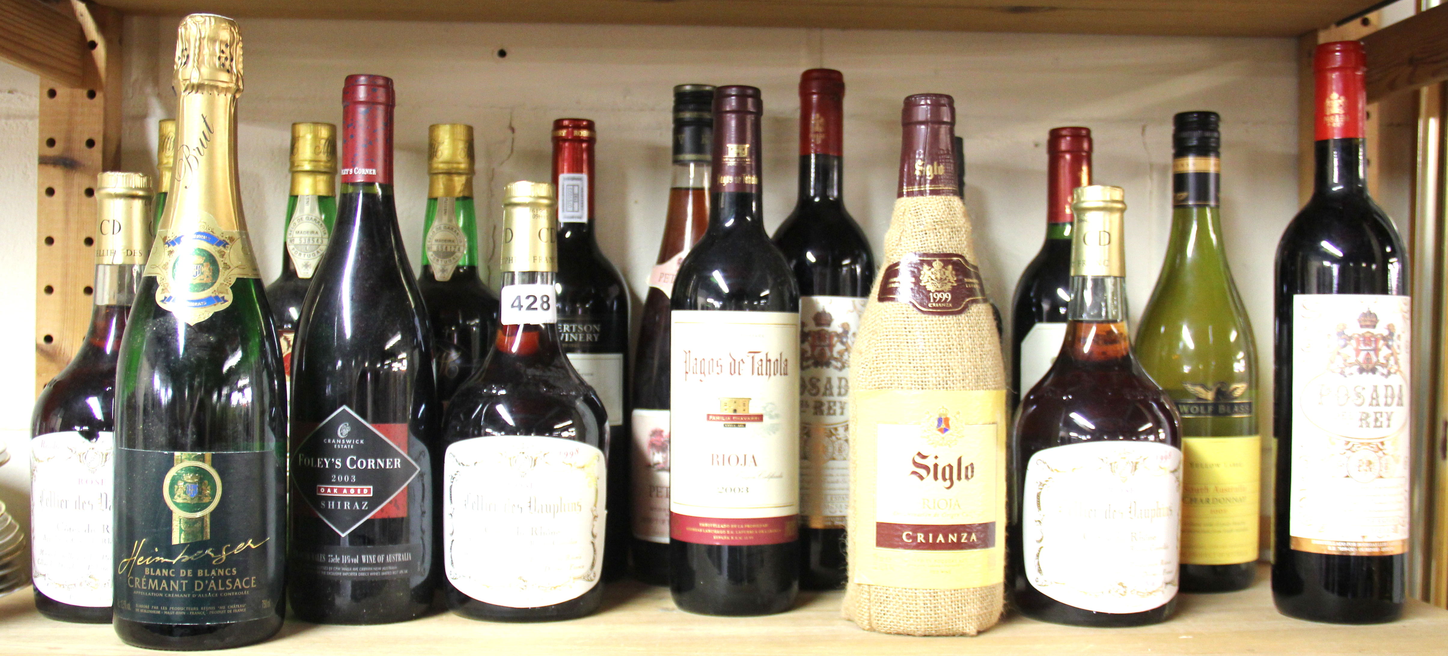 Seventeen bottles of mixed vintage wine.