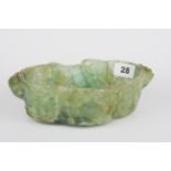 An interesting 18th/19th Century Chinese carved fluorite bowl, W. 22cm, H. 6.5.