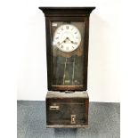 A Gledhill-Brook time recorders Ltd clocking in clock, H. 120cm.