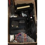 A box of CB radio accessories including aerials.