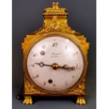 A early 19th century French ormolu grand sonnerie pondule d'officier clock by Breguet & fils, H.