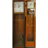 A wall mounted Gents' of Leicester electronic movement wall clock, H. 127cm. Condition - Missing