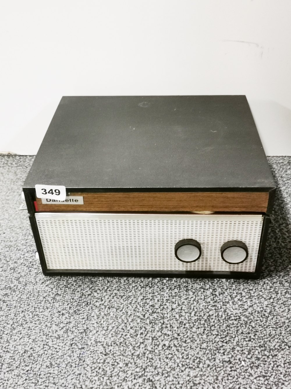 A vintage Dansette portable record player, 32 x 27 x 17cm. - Image 2 of 2