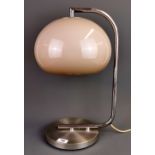 An original 1970's table lamp and shade, H. 48cm.