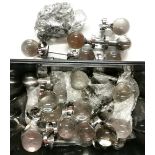 A quantity of heavy quality lead crystal door handles.