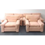 A good quality contemporary four piece upholstered lounge suite.