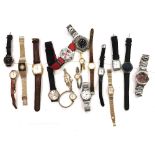 A bag of mixed vintage watches.