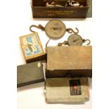 Two heavy duty Salter scales and a quantity of vintage tools.