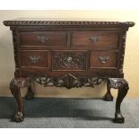 A reproduction mahogany chest of drawers, W. 89cm H. 80cm.