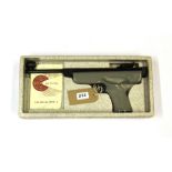 An original MOD.5 target .22 calibre German pistol, with box.
