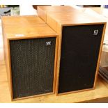 Two pairs of vintage Wharfedale Hi-Fi speakers, H. 41cm H. 46cm.