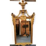 A Regency style gilt wood mirror, H. 125cm.