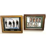 Two frames of Beatles memorabilia, frame 34 x 29cm.